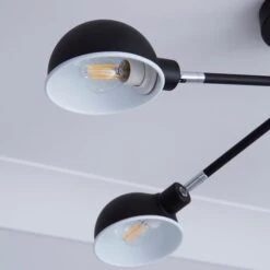 Elements Borr Black 5 Light Semi Flush Ceiling Light 10 Elements Borr Black 5 Light Semi Flush Ceiling Light -Elements 1000157756 alt02