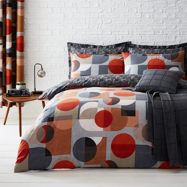 Elements Oscar Reversible Orange Duvet Cover And Pillowcase Set 18 Elements Oscar Reversible Orange Duvet Cover And Pillowcase Set - Image 16