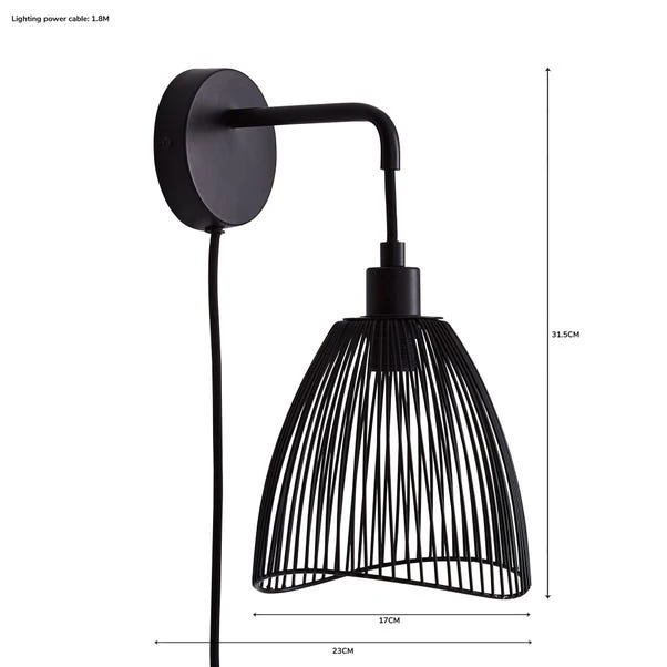 Elements Jaula Rattan Plug In Wall Light 22 Elements Jaula Rattan Plug In Wall Light - Image 20