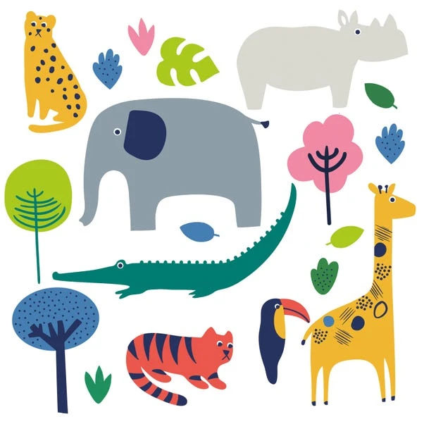 Elements Jungle Wall Stickers 4 Elements Jungle Wall Stickers - Image 2