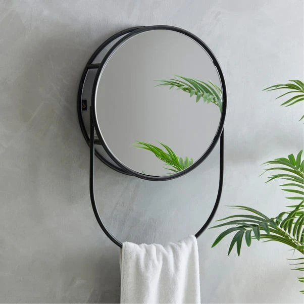 Elements Matte Black Wall Mirror With Storage 3 Elements Matte Black Wall Mirror With Storage