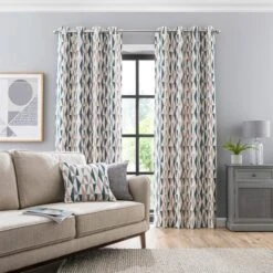 Elements Triangles Eyelet Curtains -Elements 30733758 alt01