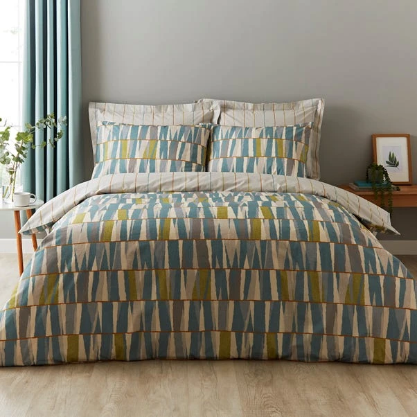 Elements Kolla Blue Duvet Cover And Pillowcase Set 8 Elements Kolla Blue Duvet Cover And Pillowcase Set - Image 6