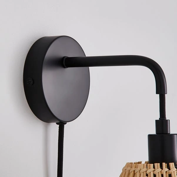 Elements Jaula Rattan Plug In Wall Light 13 Elements Jaula Rattan Plug In Wall Light - Image 11