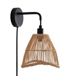 Elements Jaula Rattan Plug In Wall Light 33 Elements Jaula Rattan Plug In Wall Light -Elements 30752930 alt05