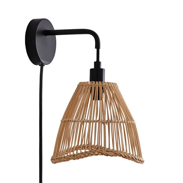 Elements Jaula Rattan Plug In Wall Light 14 Elements Jaula Rattan Plug In Wall Light - Image 12