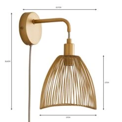 Elements Jaula Rattan Plug In Wall Light 28 Elements Jaula Rattan Plug In Wall Light -Elements 30755627 alt07