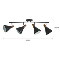 Elements Wolston 4 Light Semi Flush Spotlight Bar 38 Elements Wolston 4 Light Semi Flush Spotlight Bar -Elements 30765896 alt07