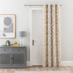 Elements Triangles Thermal Eyelet Door Curtain 23 Elements Triangles Thermal Eyelet Door Curtain -Elements 30780898 alt01