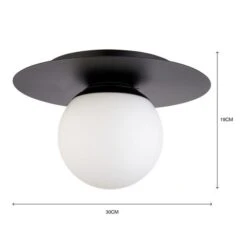 Elements Tela Bathroom Flush Ceiling Light 27 Elements Tela Bathroom Flush Ceiling Light -Elements 30789839 alt06