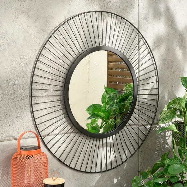 Elements Wire Round Indoor Outdoor Wall Mirror 3 Elements Wire Round Indoor Outdoor Wall Mirror