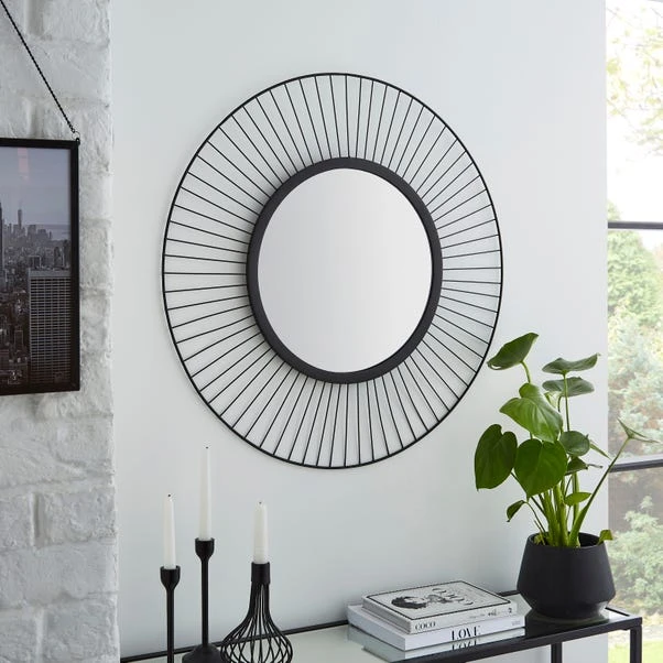 Elements Wire Round Indoor Outdoor Wall Mirror 4 Elements Wire Round Indoor Outdoor Wall Mirror - Image 2