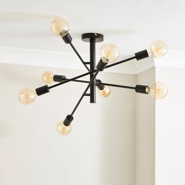 Elements Koppla 8 Light Semi Flush Ceiling Light 4 Elements Koppla 8 Light Semi Flush Ceiling Light - Image 2