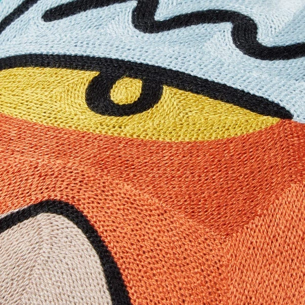 Elements Crewel Work Face Cushion 5 Elements Crewel Work Face Cushion - Image 3