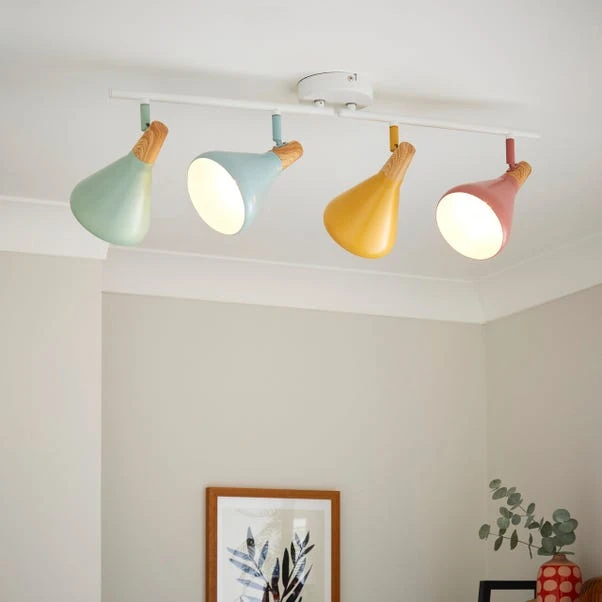 Elements Wolston 4 Light Semi Flush Spotlight Bar 3 Elements Wolston 4 Light Semi Flush Spotlight Bar