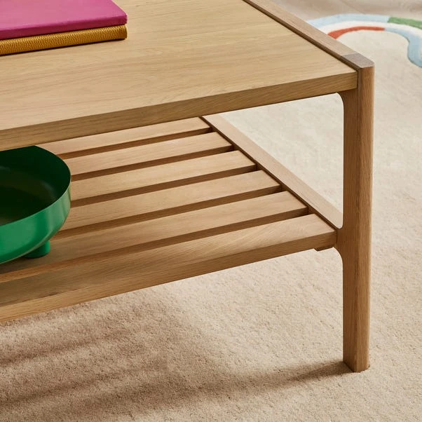 Elements Holmes Rectangular Coffee Table, Oak 4 Elements Holmes Rectangular Coffee Table, Oak - Image 2