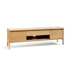 Elements Holmes Extra Wide TV Unit For TVs Up To 80", Oak -Elements 30893746 alt08