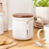 Elements Cream Speckled Hang Tag Kitchen Canister 2 Elements Cream Speckled Hang Tag Kitchen Canister -Elements 30893968