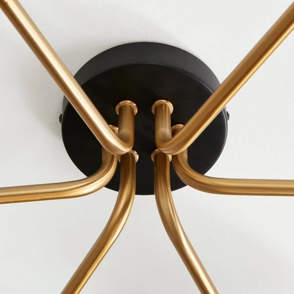 Elements Lyon 6 Light Semi Flush Ceiling Light 5 Elements Lyon 6 Light Semi Flush Ceiling Light - Image 3