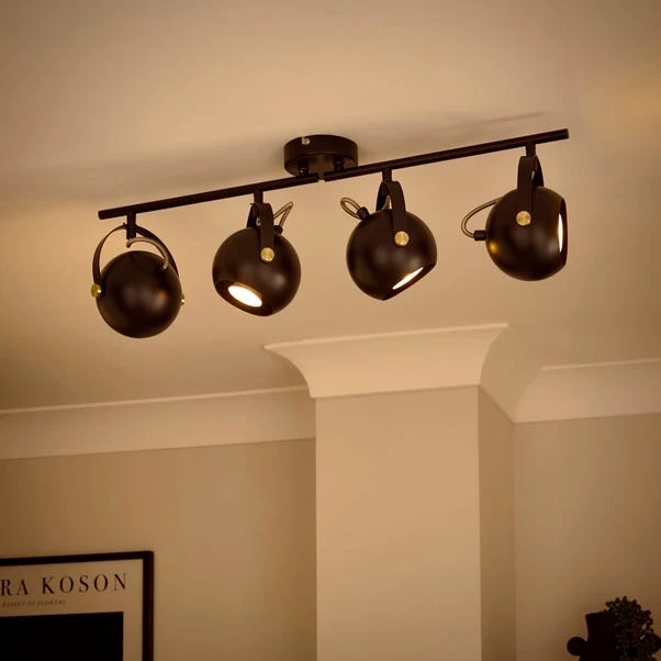 Elements Olympya 4 Light Adjustable Semi Flush Spotlight Bar 4 Elements Olympya 4 Light Adjustable Semi Flush Spotlight Bar - Image 2