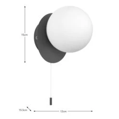 Elements Tela Bathroom Wall Light 27 Elements Tela Bathroom Wall Light -Elements 30894877 alt08
