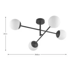 Elements Tela 4 Light Semi Flush Bathroom Ceiling Light 38 Elements Tela 4 Light Semi Flush Bathroom Ceiling Light -Elements 30894932 alt08