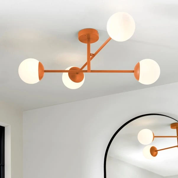 Elements Tela 4 Light Semi Flush Bathroom Ceiling Light 3 Elements Tela 4 Light Semi Flush Bathroom Ceiling Light