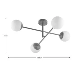 Elements Tela 4 Light Semi Flush Bathroom Ceiling Light 26 Elements Tela 4 Light Semi Flush Bathroom Ceiling Light -Elements 30894934 alt08