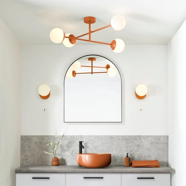Elements Tela 4 Light Semi Flush Bathroom Ceiling Light 8 Elements Tela 4 Light Semi Flush Bathroom Ceiling Light - Image 6