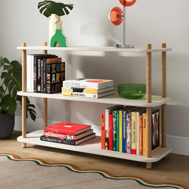 Elements Miller Low Bookcase, Stone 4 Elements Miller Low Bookcase, Stone - Image 2