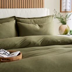 Elements Cotton Jersey Plain Duvet Cover & Pillowcase Set 27 Elements Cotton Jersey Plain Duvet Cover & Pillowcase Set -Elements 30898028 alt01