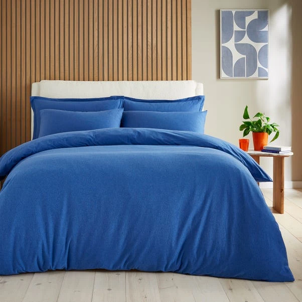 Elements Cotton Jersey Plain Duvet Cover & Pillowcase Set 3 Elements Cotton Jersey Plain Duvet Cover & Pillowcase Set