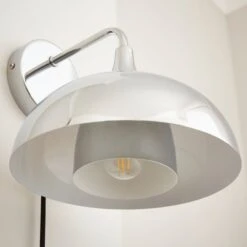 Elements Lennon 2 Tier Dome Plug In Wall Light 22 Elements Lennon 2 Tier Dome Plug In Wall Light -Elements 30898670 alt02