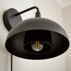 Elements Lennon 2 Tier Dome Plug In Wall Light 16 Elements Lennon 2 Tier Dome Plug In Wall Light -Elements 30898671 alt02