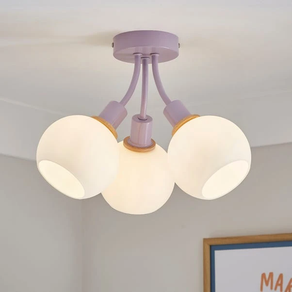 Elements Bailey 3 Light Semi Flush Ceiling Light 3 Elements Bailey 3 Light Semi Flush Ceiling Light