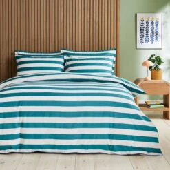 Elements Bold Stripe Cotton Duvet Cover And Pillowcase Set 34 Elements Bold Stripe Cotton Duvet Cover And Pillowcase Set -Elements 30902545
