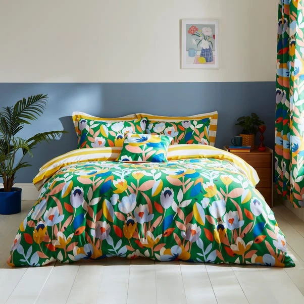 Elements Fieldsley Multicoloured Cotton Duvet Cover And Pillowcase Set 3 Elements Fieldsley Multicoloured Cotton Duvet Cover And Pillowcase Set