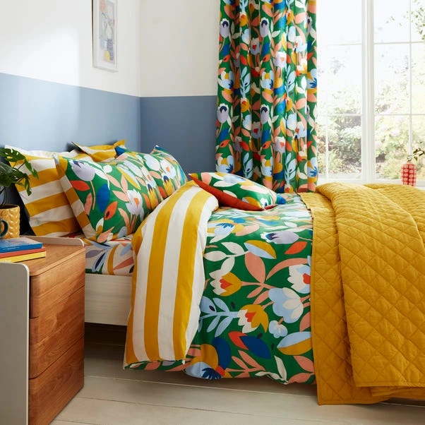 Elements Fieldsley Multicoloured Cotton Duvet Cover And Pillowcase Set 9 Elements Fieldsley Multicoloured Cotton Duvet Cover And Pillowcase Set - Image 7