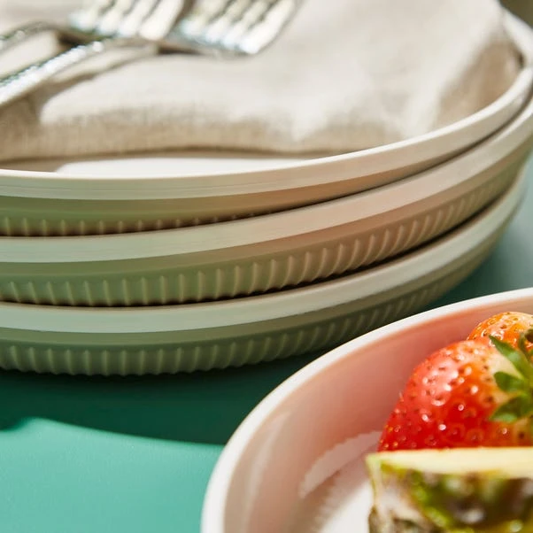 Elements Set Of 4 Taupe Picnic Plates 4 Elements Set Of 4 Taupe Picnic Plates - Image 2