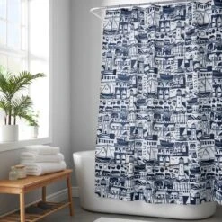 Elements Coastal Boats Shower Curtain 9 Elements Coastal Boats Shower Curtain -Elements 30932251 alt03